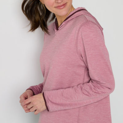 Free Country Womens Hooded Long Sleeve Quarter-Zip Pullover