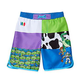 Disney Collection Little & Big Boys Toy Story Swim Trunks, Color: Blue -  JCPenney