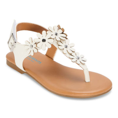 Thereabouts Little & Big  Girls Hazel Adjustable Strap Flat Sandals