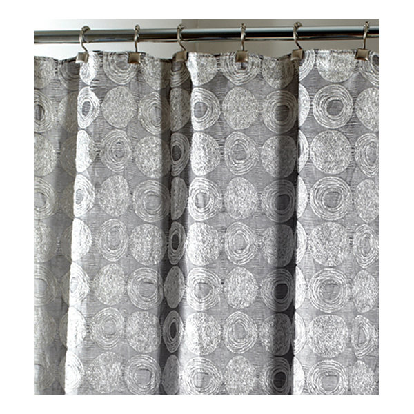 Avanti Galaxy Silver Shower Curtain