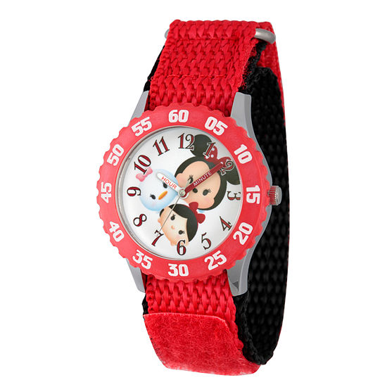 Disney Tsum Tsum Girls Red Strap Watch Wds000117