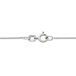 14K White Gold 24 Inch Solid Box Chain Necklace
