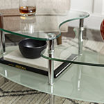Mid Century Modern Dual Top Glass Coffee Table