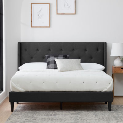 The Dream Collection by Lucid® Upholstered Wing Back Bed