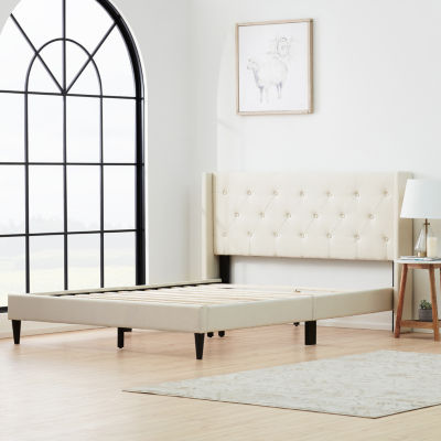 The Dream Collection by Lucid® Upholstered Wing Back Bed