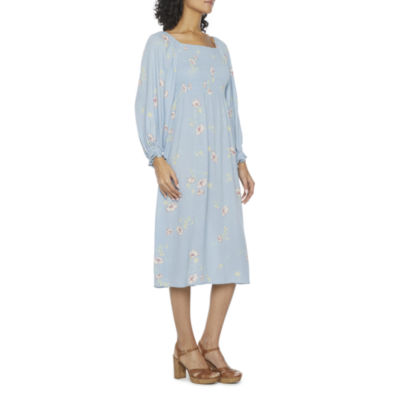 A.n.a 3 4 Sleeve Smocked Midi Peasant Dress Hamilton Place