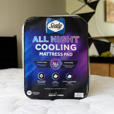 Sealy All Night Cooling Mattress Pad, Color White JCPenney