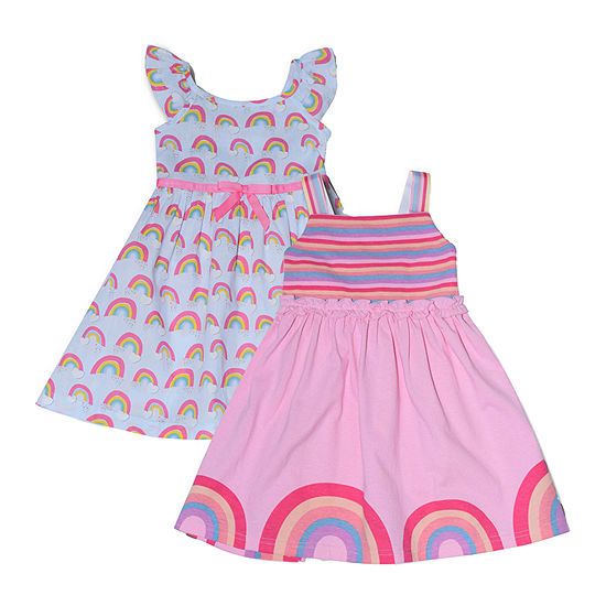 Blueberi Boulevard Baby Girls Sleeveless Ruffled Sleeve Fit + Flare Dress