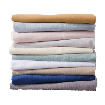 Linery Cotton Solid Flannel Wrinkle Resistant Sheet Set