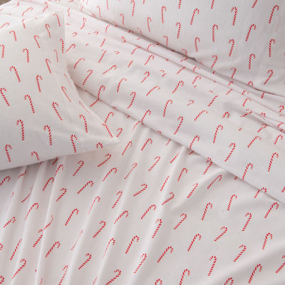 Linery Cotton Holiday Print Flannel Wrinkle Resistant Sheet Set