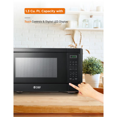 COMMERCIAL CHEF 1.3 Cu. Ft. Countertop Microwave with Digital Display Microwave & 10 Power Levels