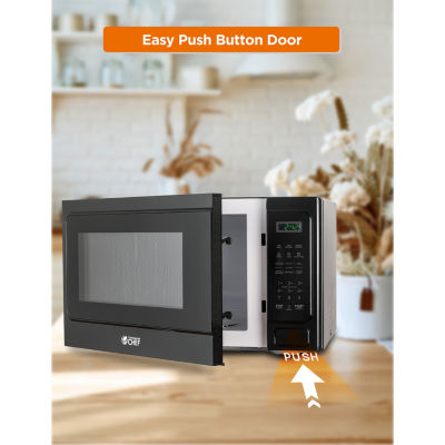 COMMERCIAL CHEF 1.3 Cu. Ft. Countertop Microwave with Digital Display Black Microwave & 10 Power Levels