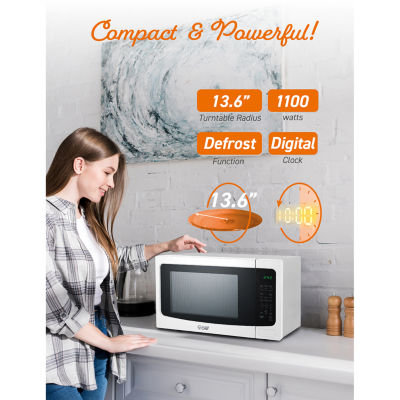 COMMERCIAL CHEF 1.6 Cu. Ft. Countertop Microwave with Touch Controls & Digital Display & 10 Power Levels