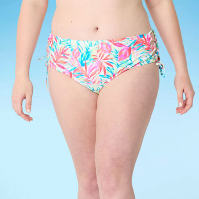 Decree Womens Leaf High Waist Bikini Swimsuit Bottom Juniors Plus