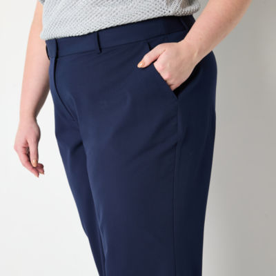 Worthington Plus Womens Modern Curvy Trouser