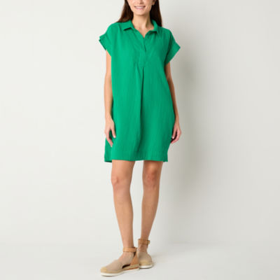 St. John s Bay Tall Short Sleeve Shift Dress Westland Mall