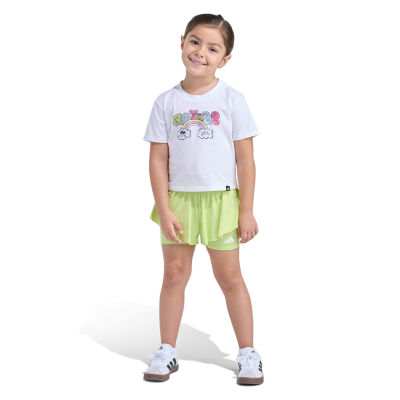adidas Little Girls 2-pc. Short Set