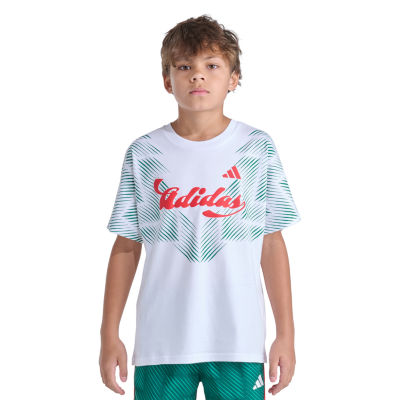 adidas Big Kid Boys Crew Neck Short Sleeve Loose Fit Graphic T-Shirt