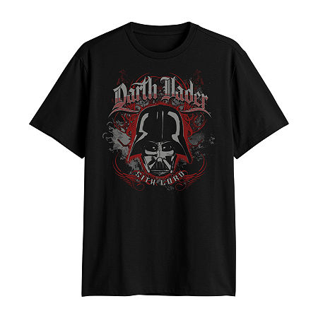Mens Crew Neck Short Sleeve Classic Fit Star Wars Big and Tall Graphic T-Shirt, Large Tall, Black