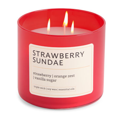 Distant Lands Strawberry Sundae 3-Wick Scented Jar Candle