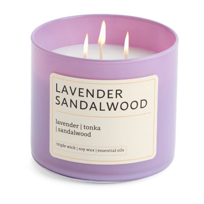 Distant Lands Lavender Sandalwood 3-Wick Scented Jar Candle