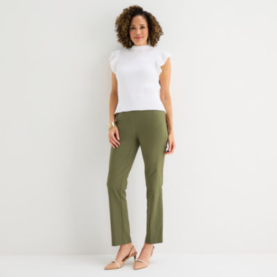 Liz Claiborne Lisa Womens Straight Pull-On Pant
