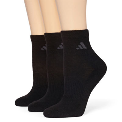 Adidas 3 Pack Cushion Quarter Socks - Womens