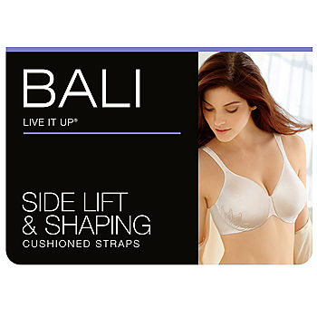 Bali Live It Up Underwire Bra, Seamless Shapewear Bra with Cushioned  Straps, Full-Coverage T-Shirt Bra for Everyday Wear