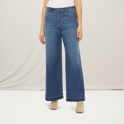 Jcpenney wide leg on sale jeans