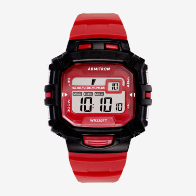 Armitron Mens Multi-Function Red Strap Watch 40/8244brd