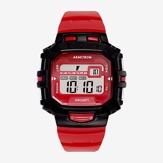 Armitron Mens Multi-Function Red Strap Watch 40/8244brd