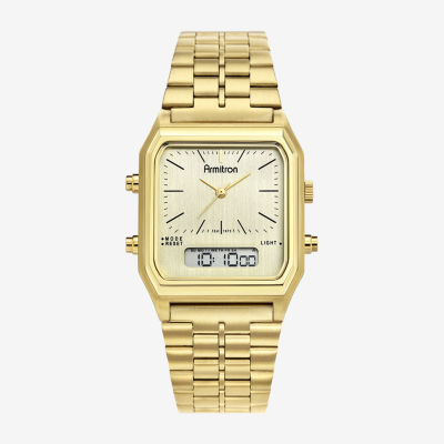 Armitron All Sport Mens Gold Tone Stainless Steel Bracelet Watch