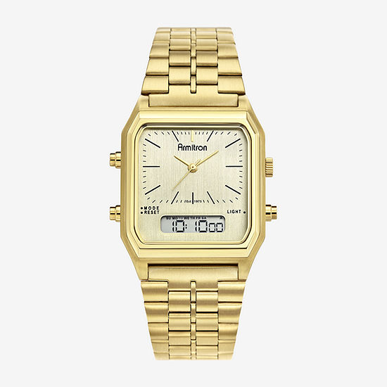 Armitron All Sport Mens Gold Tone Stainless Steel Bracelet Watch 20/5453chgp