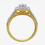 I Said Yes Womens 1 CT. T.W. Lab Grown White Diamond 14K Gold Over Silver Cushion Bridal Set
