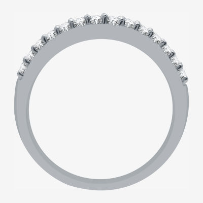 Womens 1 CT. T.W. Natural White Diamond 10K White Gold Round Solitaire Bridal Set