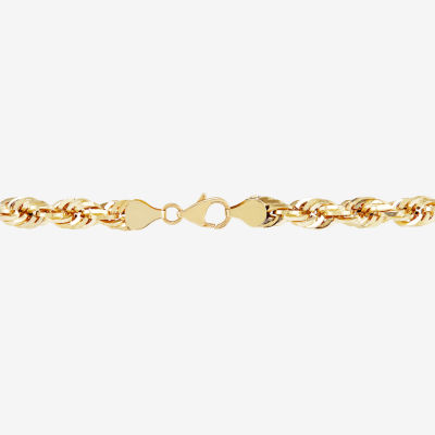 14K Gold Inch Semisolid Rope Chain Necklace