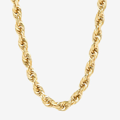 14K Gold Inch Semisolid Rope Chain Necklace