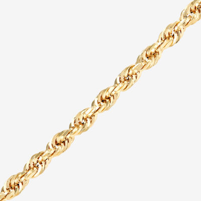 14K Gold Inch Semisolid Rope Chain Necklace