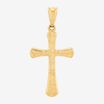 Religious Jewelry Unisex Adult 14K Gold Cross Pendant