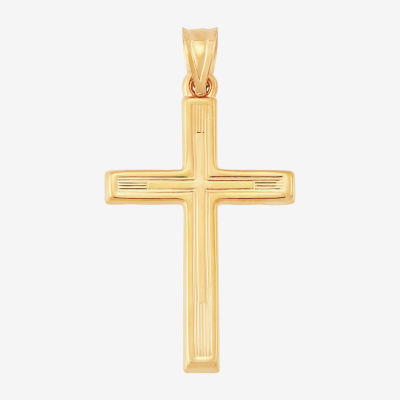 Mens 14K Gold Cross Pendant