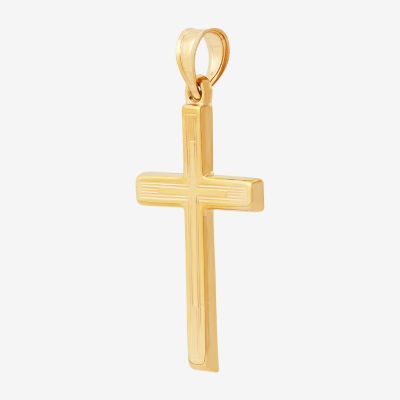 Mens 14K Gold Cross Pendant