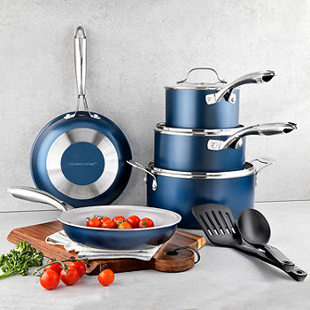 Pots and Pans Set, 10 Piece Nonstick Cookware Set, Includes Steamer, Scratch  Resistant, Granite Coated - none - Bed Bath & Beyond - 37566860