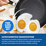 Granite Stone 3-pc. Nonstick Fry Pan Set With Rubber Grip Handles