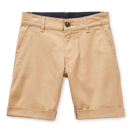 Thereabouts Little & Big Boys Adjustable Waist Chino Short, 16, Beige