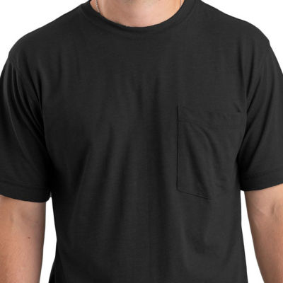 Berne Lightweight Performance Mens Crew Neck Short Sleeve Moisture Wicking Pocket T-Shirt