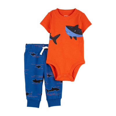 Carter's Baby Boys 2-pc. Crew Neck Short Sleeve Bodysuit Set