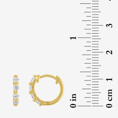 Diamond Addiction (G-H, I1-I2) Womens 1/3 CT. T.W. Lab Grown White Diamond 10K Gold 11mm Hoop Earrings
