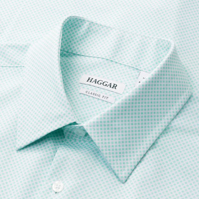 Haggar Smart Wash Mens Classic Fit Easy Care Long Sleeve Dress Shirt