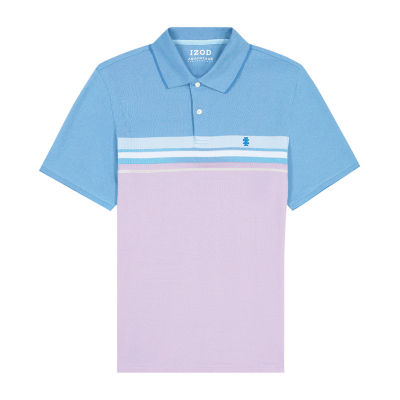 IZOD Advantage Performance Stripe Mens Regular Fit Short Sleeve Polo Shirt