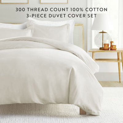 Casual Comfort 3 Piece Vintage Washed Cotton Duvet Cover Set